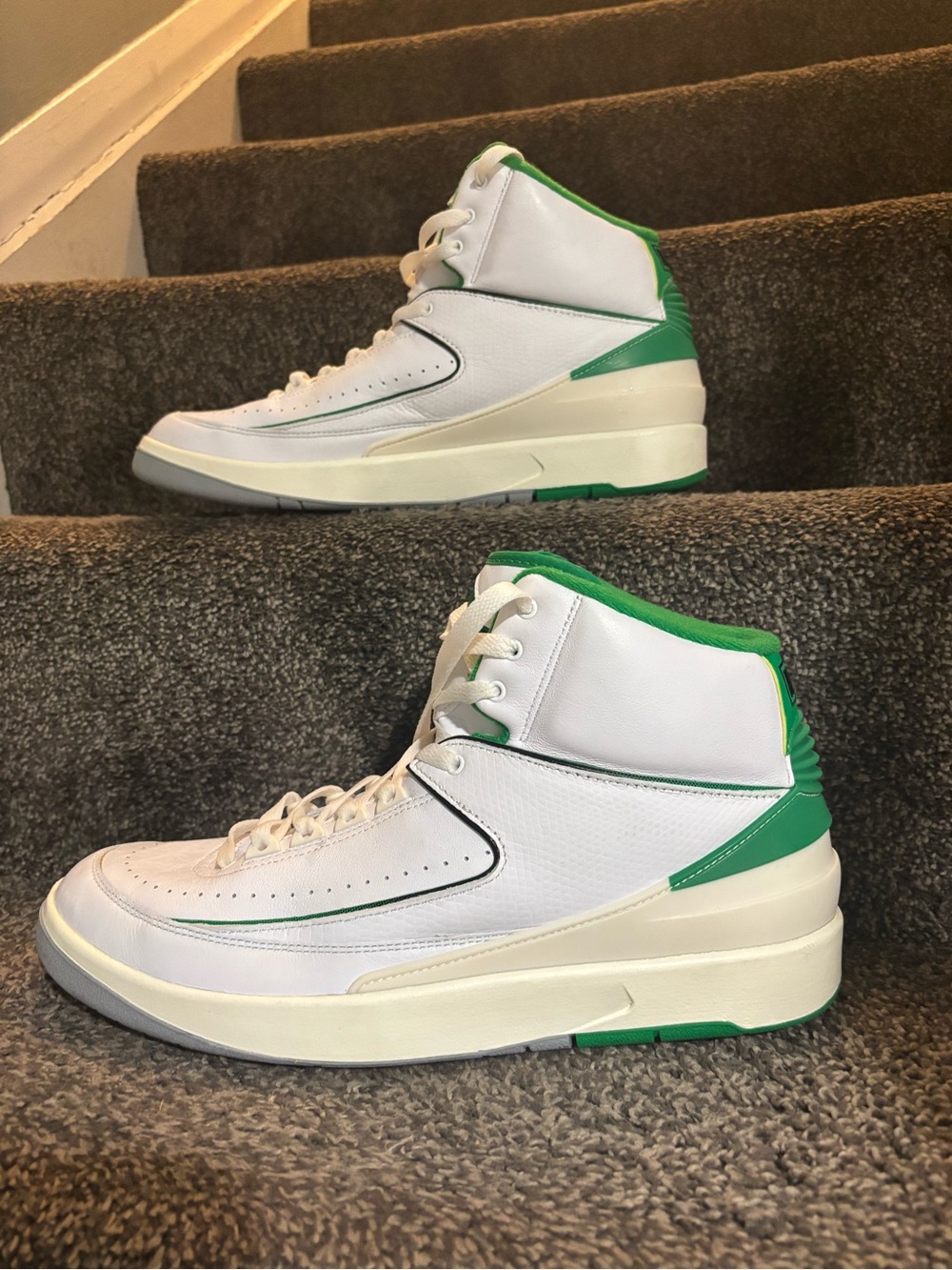 Nike Air Jordan 2 Retro Lucky Green Men Size 13 excellent condition authentic